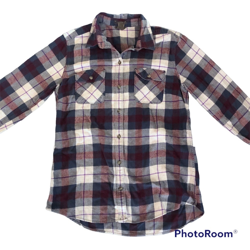 Eddie Bauer Plaid Flannel Long Sleeve Classic Fit Shirt